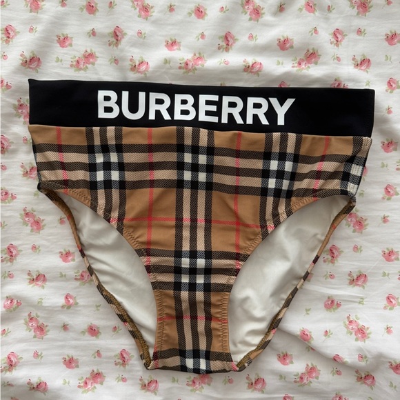 Burberry Tan and Black Plaid Bikini - Picture 5 of 11